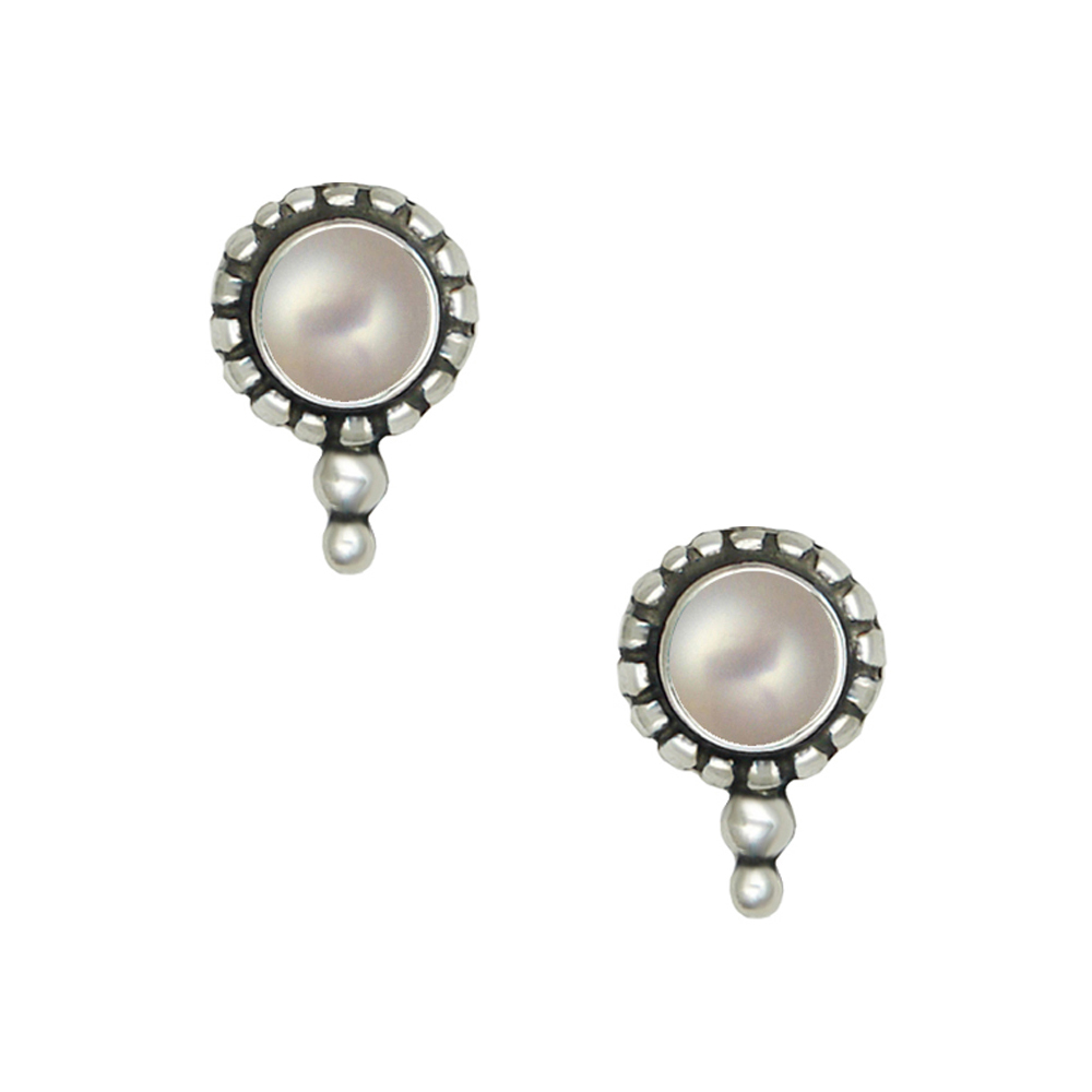 Sterling Silver Little Cultured Freshwater Pearl Post Stud Earrings